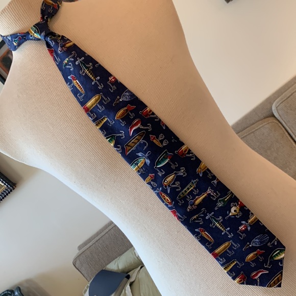 FISHING LURES NECKTIE VINTAGE 90’s - Picture 5 of 12